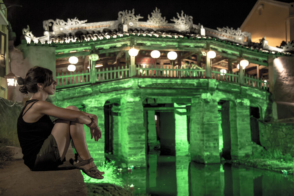 le pont couvert japonais dans la ville de Hoi An 